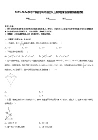 2023-2024学年江苏省苏州市名校八上数学期末质量跟踪监视试题含答案