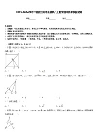 2023-2024学年江西省抚州市金溪县八上数学期末统考模拟试题含答案