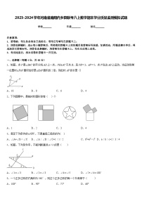 2023-2024学年河南省南阳内乡县联考八上数学期末学业质量监测模拟试题含答案