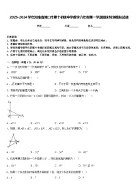 2023-2024学年河南省周口市第十初级中学数学八年级第一学期期末检测模拟试题含答案