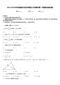 2023-2024学年河南省驻马店市驿城区八年级数学第一学期期末监测试题含答案