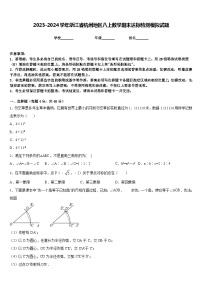 2023-2024学年浙江省杭州地区八上数学期末达标检测模拟试题含答案