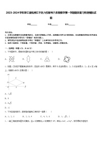 2023-2024学年浙江省杭州江干区六校联考八年级数学第一学期期末复习检测模拟试题含答案