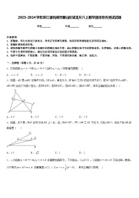 2023-2024学年浙江省杭州市萧山区城北片八上数学期末综合测试试题含答案