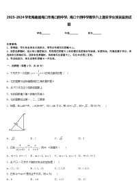 2023-2024学年海南省海口市海口四中学、海口十四中学数学八上期末学业质量监测试题含答案