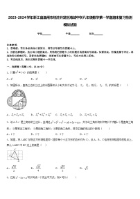 2023-2024学年浙江省温州市经济开发区海城中学八年级数学第一学期期末复习检测模拟试题含答案