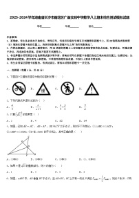 2023-2024学年湖南省长沙市雨花区广益实验中学数学八上期末综合测试模拟试题含答案