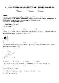 2023-2024学年甘肃省平凉市庄浪县数学八年级第一学期期末质量跟踪监视试题含答案