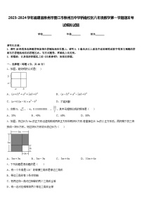 2023-2024学年福建省泉州市晋江市泉州五中学桥南校区八年级数学第一学期期末考试模拟试题含答案