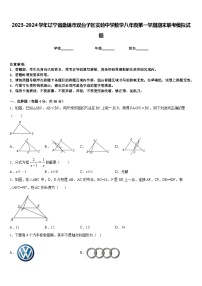 2023-2024学年辽宁省盘锦市双台子区实验中学数学八年级第一学期期末联考模拟试题含答案