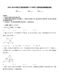 2023-2024学年辽宁省沈阳市第三十三中学八上数学期末调研模拟试题含答案