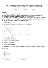 2023-2024学年陕西省汉中市八年级数学第一学期期末达标检测模拟试题含答案