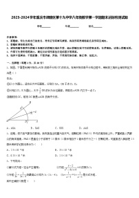 2023-2024学年重庆市涪陵区第十九中学八年级数学第一学期期末达标检测试题含答案