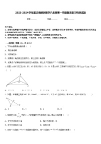 2023-2024学年重庆涪陵区数学八年级第一学期期末复习检测试题含答案