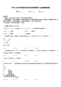 2023-2024学年重庆市育才成功学校数学八上期末调研试题含答案