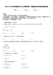 2023-2024学年青海省西宁市八年级数学第一学期期末教学质量检测模拟试题含答案