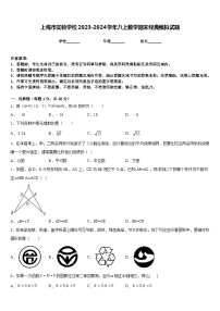 上海市实验学校2023-2024学年八上数学期末经典模拟试题含答案