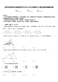 北京市北京师范大附属实验中学2023-2024学年数学八上期末达标检测模拟试题含答案