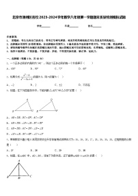 北京市通州区名校2023-2024学年数学八年级第一学期期末质量检测模拟试题含答案