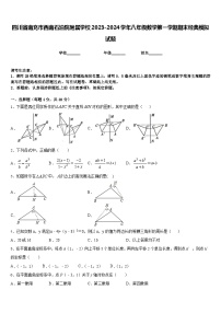 四川省南充市西南石油院附属学校2023-2024学年八年级数学第一学期期末经典模拟试题含答案