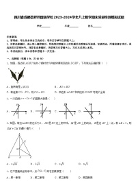 四川省成都嘉祥外国语学校2023-2024学年八上数学期末质量检测模拟试题含答案