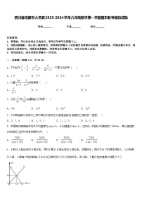 四川省成都市大邑县2023-2024学年八年级数学第一学期期末联考模拟试题含答案