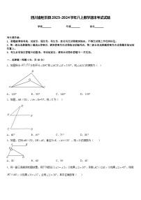 四川省射洪县2023-2024学年八上数学期末考试试题含答案