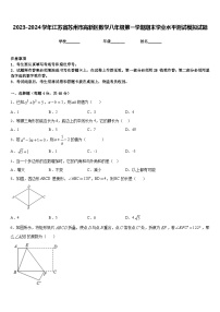 2023-2024学年江苏省苏州市高新区数学八年级第一学期期末学业水平测试模拟试题含答案