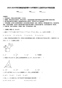 2023-2024学年甘肃省武威市第十七中学数学八上期末学业水平测试试题含答案