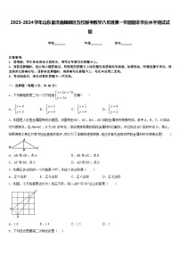 2023-2024学年山东省济南槐荫区五校联考数学八年级第一学期期末学业水平测试试题含答案