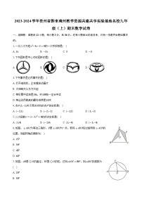 2023-2024学年贵州省黔东南州教学资源共建共享实验基地名校九年级（上）期末数学试卷(含解析）