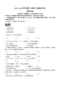 辽宁省沈阳市法库县2023-2024学年九年级上学期期末数学试题