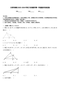 天津市蓟县2023-2024学年八年级数学第一学期期末检测试题含答案