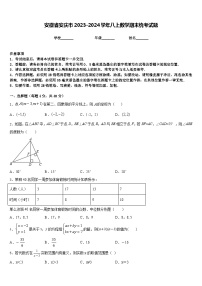 安徽省安庆市2023-2024学年八上数学期末统考试题含答案