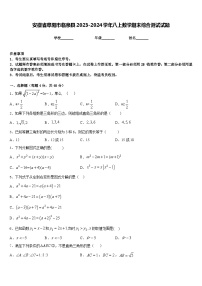 安徽省阜阳市临泉县2023-2024学年八上数学期末综合测试试题含答案