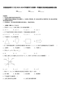 安徽省宿州市十三校2023-2024学年数学八年级第一学期期末质量跟踪监视模拟试题含答案