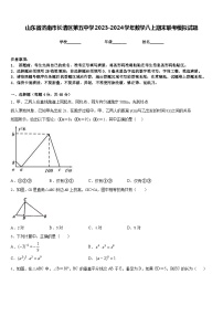 山东省济南市长清区第五中学2023-2024学年数学八上期末联考模拟试题含答案