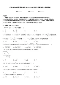 山东省济南市长清五中学2023-2024学年八上数学期末监测试题含答案