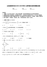 山东省滨州市五校2023-2024学年八上数学期末达标检测模拟试题含答案