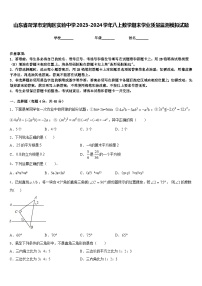 山东省菏泽市定陶区实验中学2023-2024学年八上数学期末学业质量监测模拟试题含答案