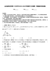 山东省荣成市第三十五中学2023-2024学年数学八年级第一学期期末检测试题含答案