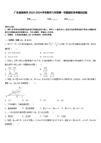 广东省潮州市2023-2024学年数学八年级第一学期期末统考模拟试题含答案