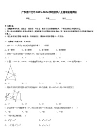 广东省江门市2023-2024学年数学八上期末监测试题含答案