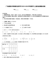 广东省肇庆市端州区地质中学2023-2024学年数学八上期末监测模拟试题含答案