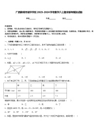 广西柳州市城中学区2023-2024学年数学八上期末联考模拟试题含答案