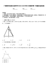 广西柳州市鱼峰区五里亭中学2023-2024学年八年级数学第一学期期末监测试题含答案