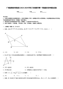 广州省惠阳市惠城区2023-2024学年八年级数学第一学期期末统考模拟试题含答案