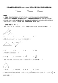 江苏省常州市金坛区七校2023-2024学年八上数学期末达标检测模拟试题含答案