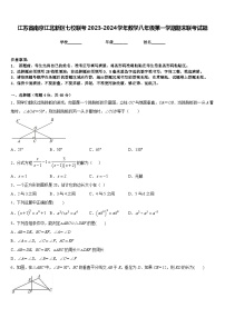 江苏省南京江北新区七校联考2023-2024学年数学八年级第一学期期末联考试题含答案