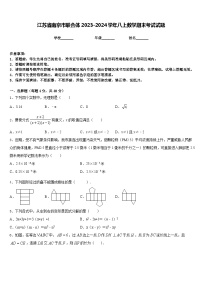 江苏省南京市联合体2023-2024学年八上数学期末考试试题含答案